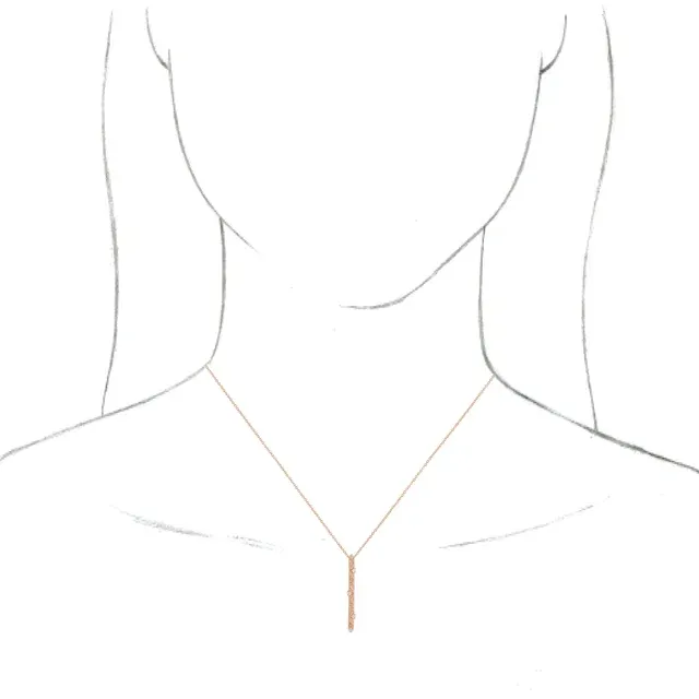 14K Rose .07 CTW Diamond Vintage-Inspired 16-18" Necklace