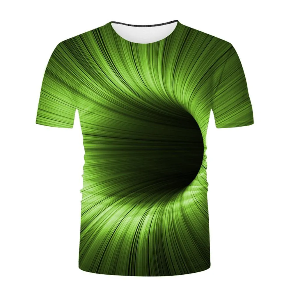 3D Graphic Printed Short Sleeve Shirts Illusion