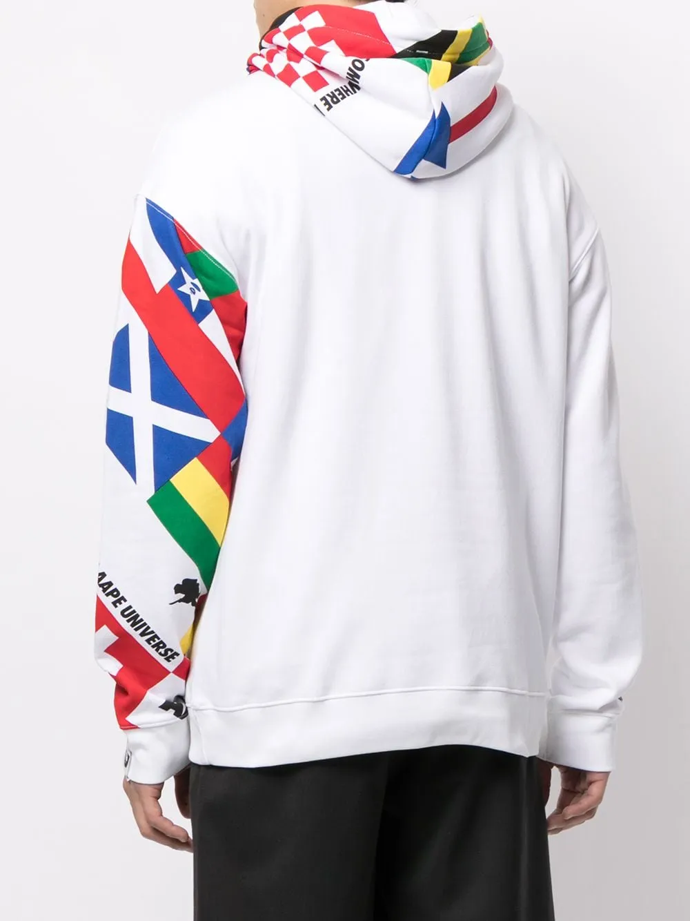 AAPE BY *A BATHING APE® flag-print rib-trimmed hoodie