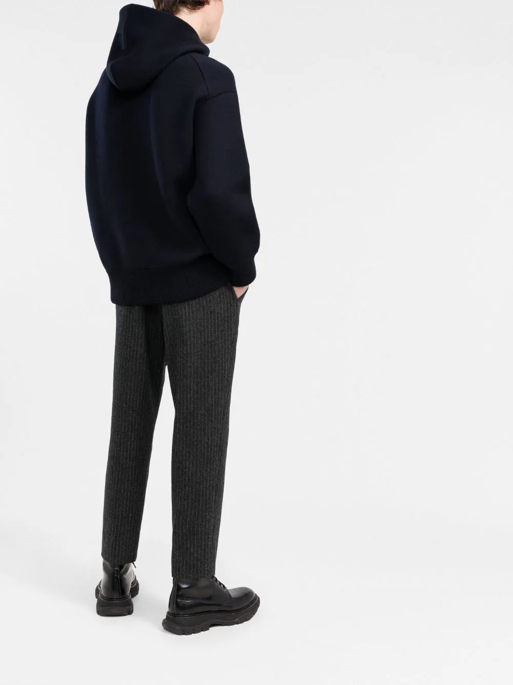 Alexander McQueen skull stitch-detail knitted hoodie