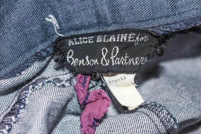 ALICE BLAINE 1970s VIntage Denim Maxi Skirt Size 4