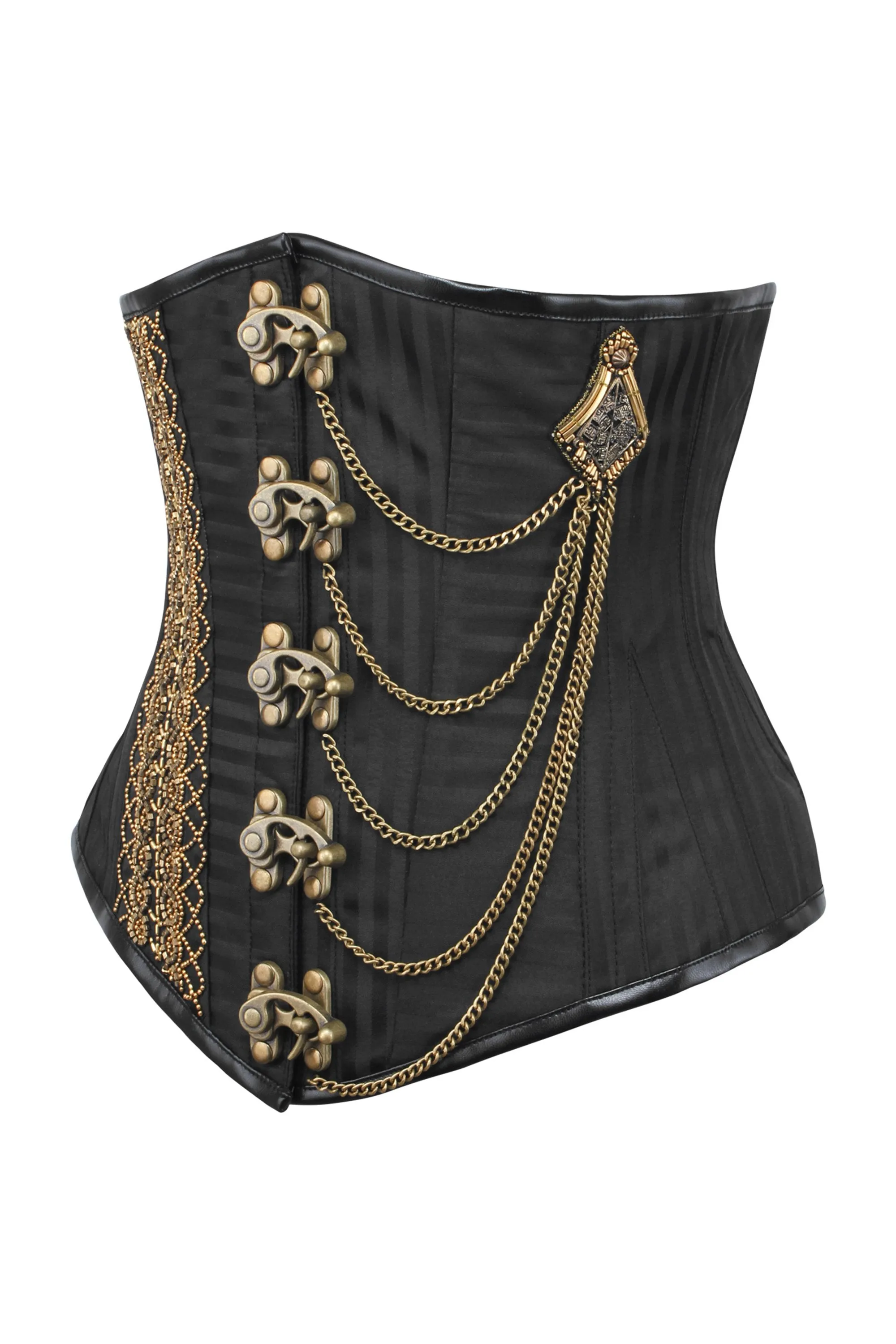 Alternating Stripe Steampunk Underbust