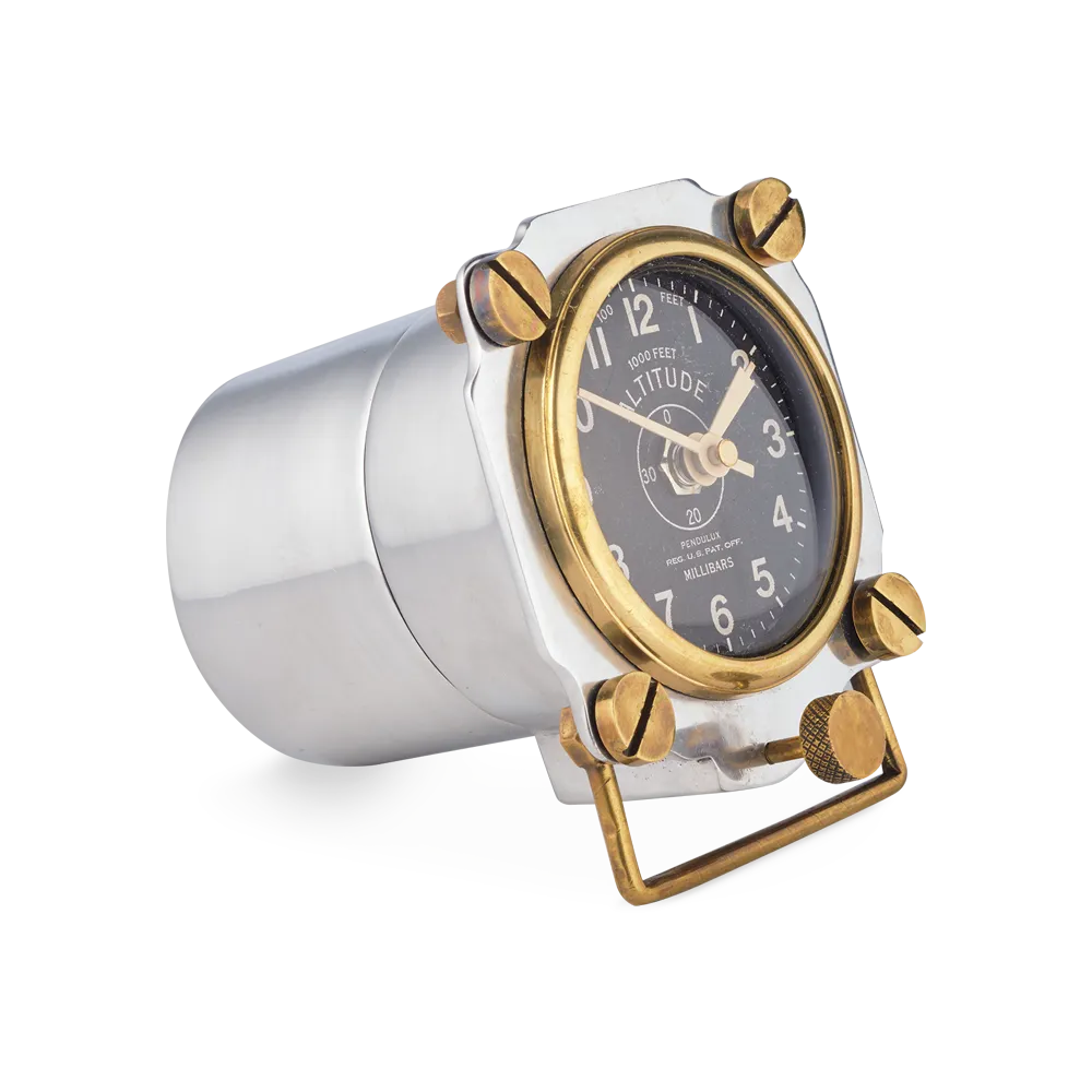 Altimeter Table Clock Aluminum