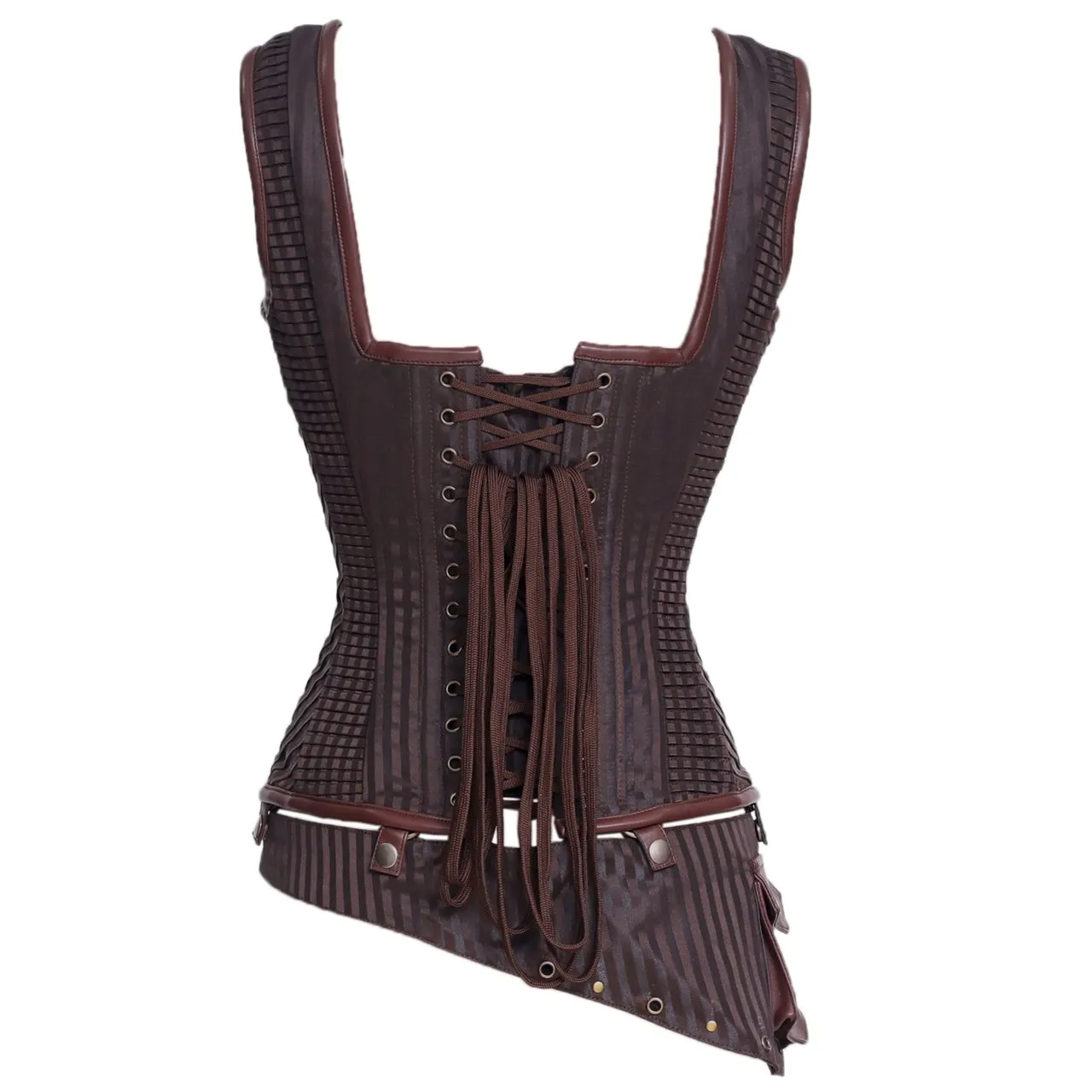Alvinna Steampunk Overbust Corset with Shoulder Straps