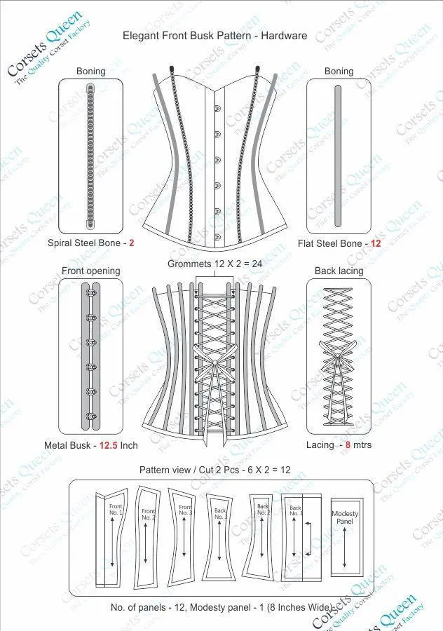 Benji Brown Steampunk Corset with Buckle Detail