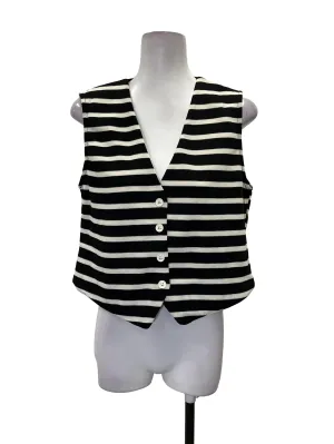 Black And White Striped Vest