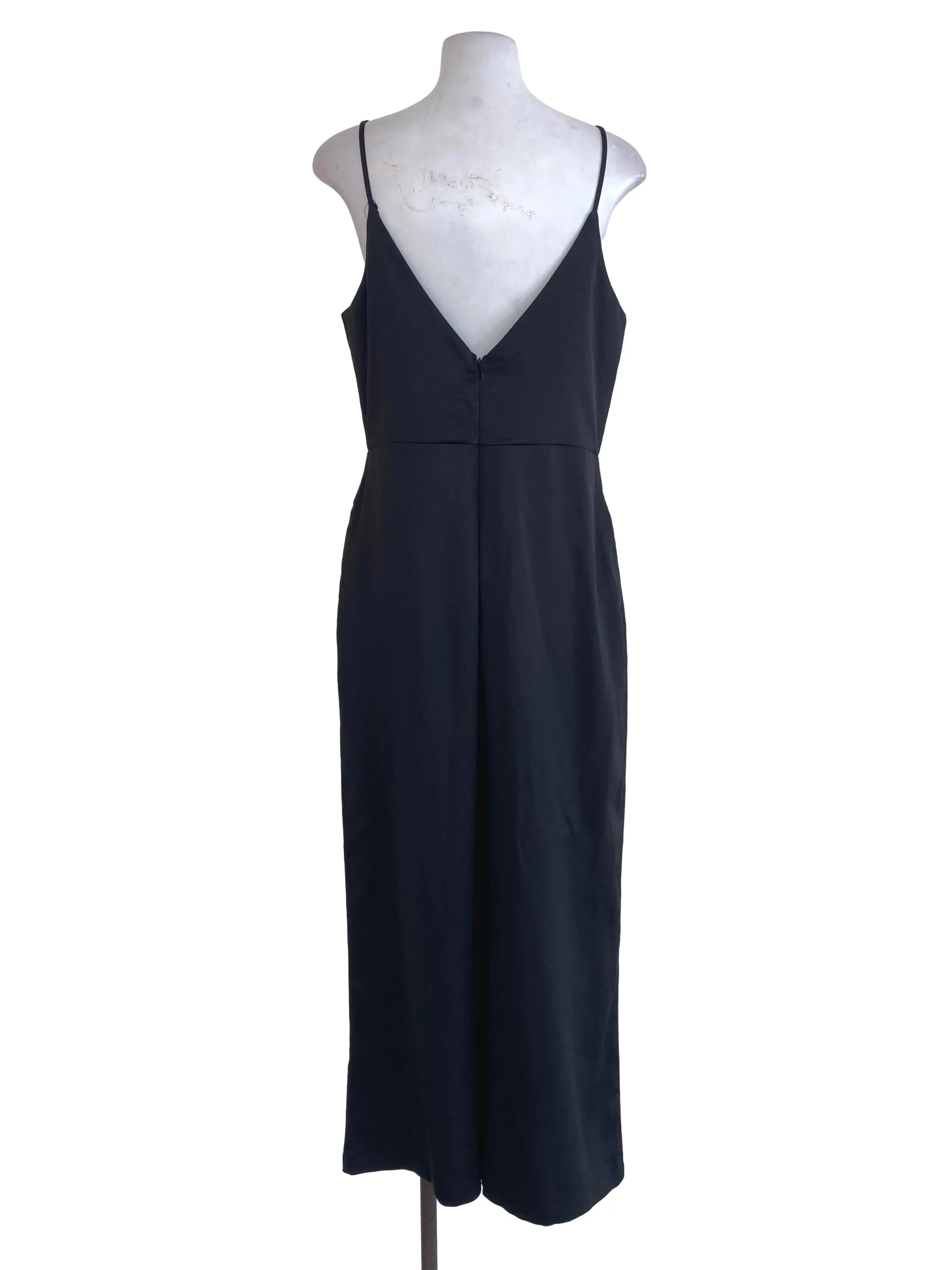 Black V Neck Jumpsuits YHF