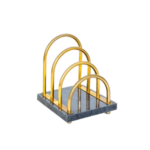 Brass and Marble Letter Holder
