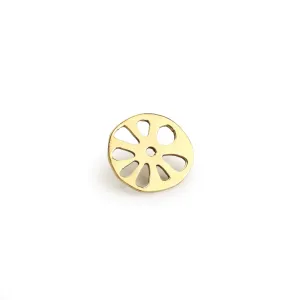 Brass Lotus Brooch