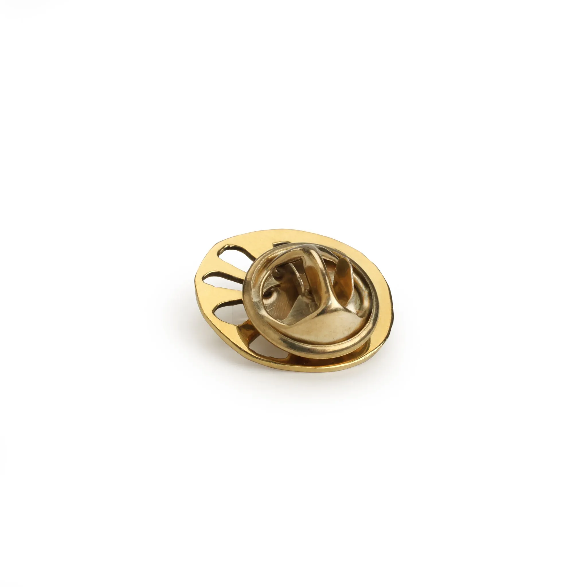 Brass Lotus Brooch