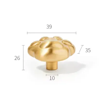 Brass Paw Shaped Cabinet Door Knob