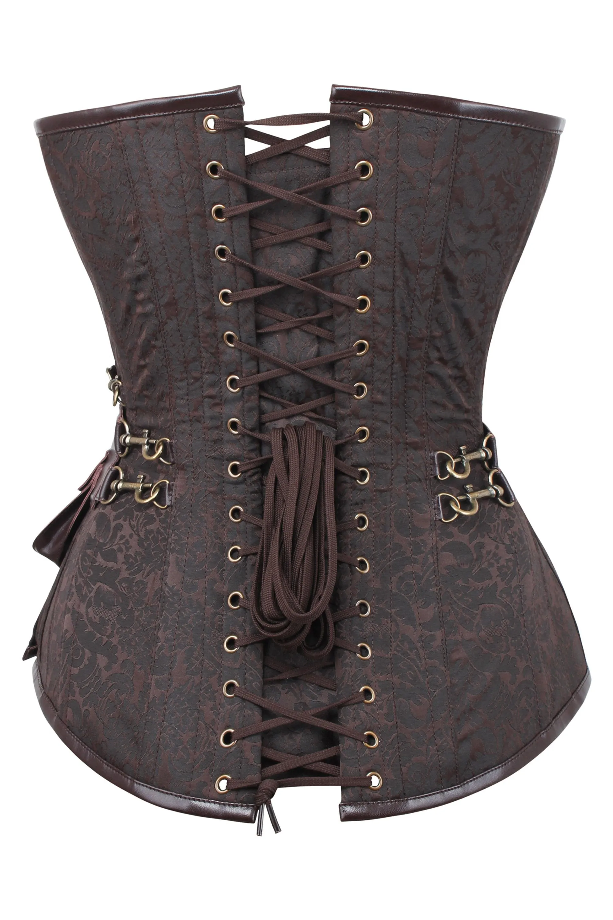 Brown Longline Steampunk Corset