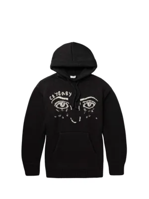CELINE HOMME Embroidered Embellished Wool and Alpaca-Blend Hoodie