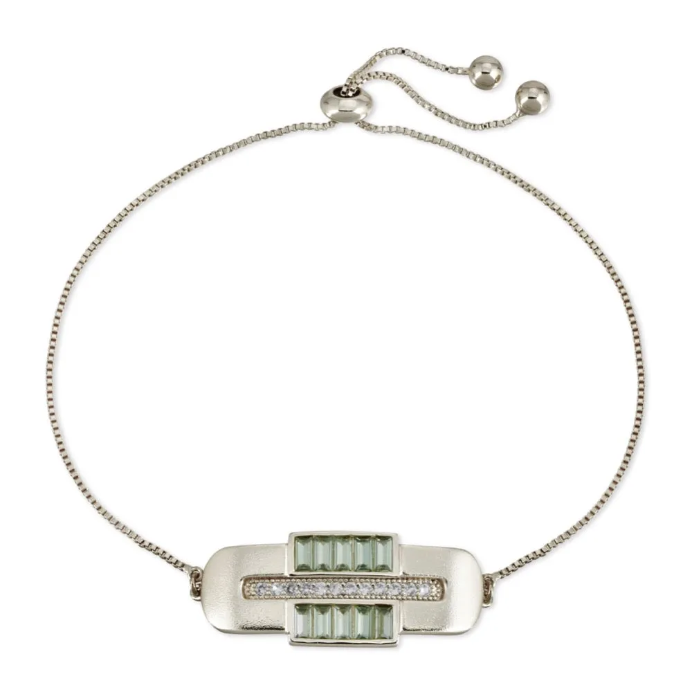 Century Chain Bracelet - Green CZ