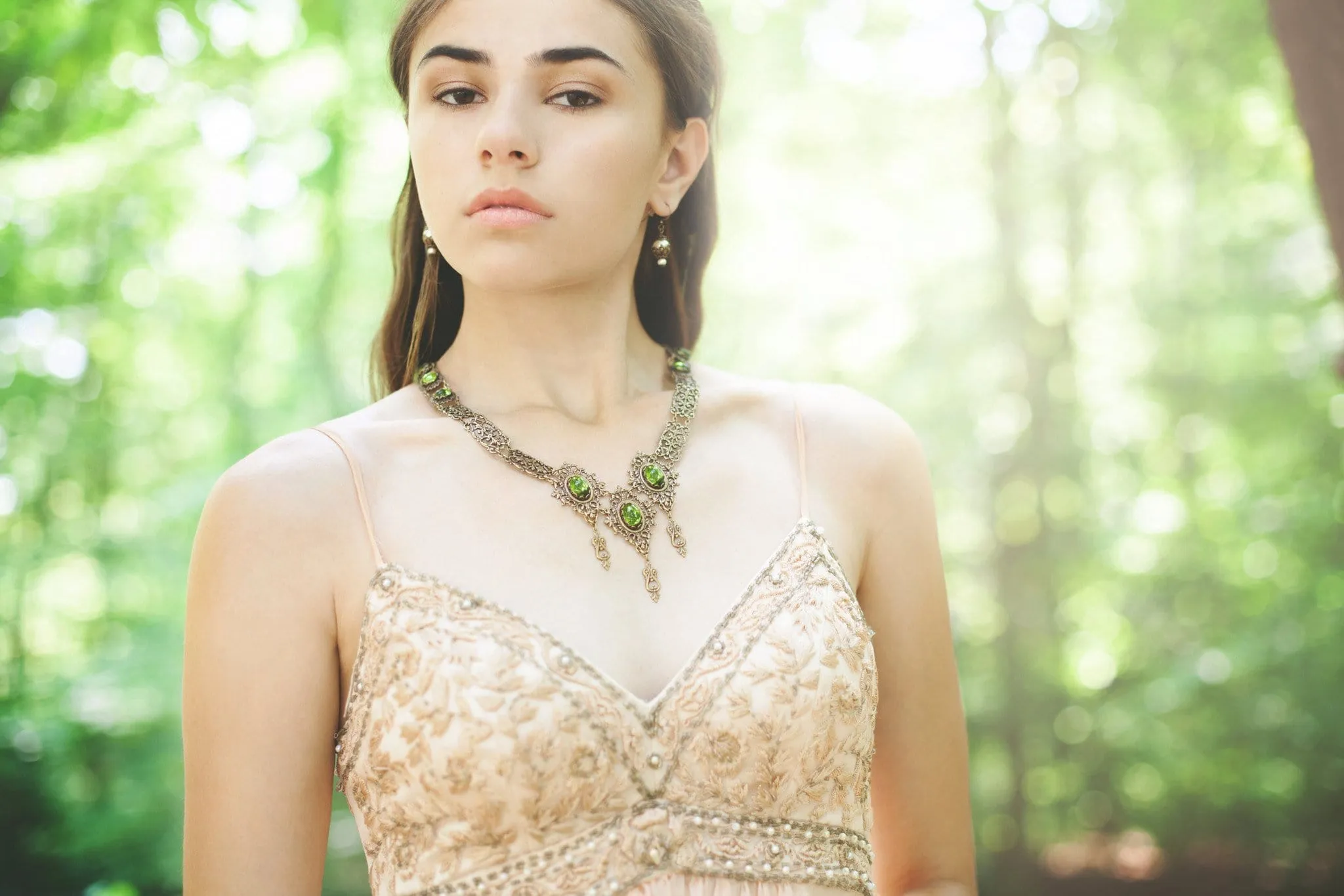 Chateau Necklace - Antiqued Brass