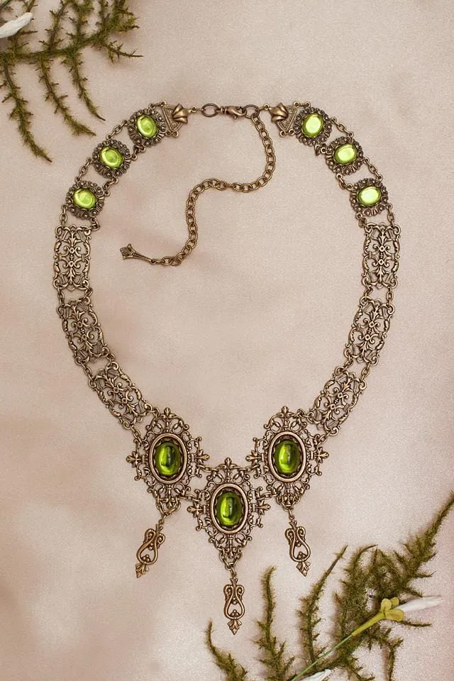 Chateau Necklace - Antiqued Brass