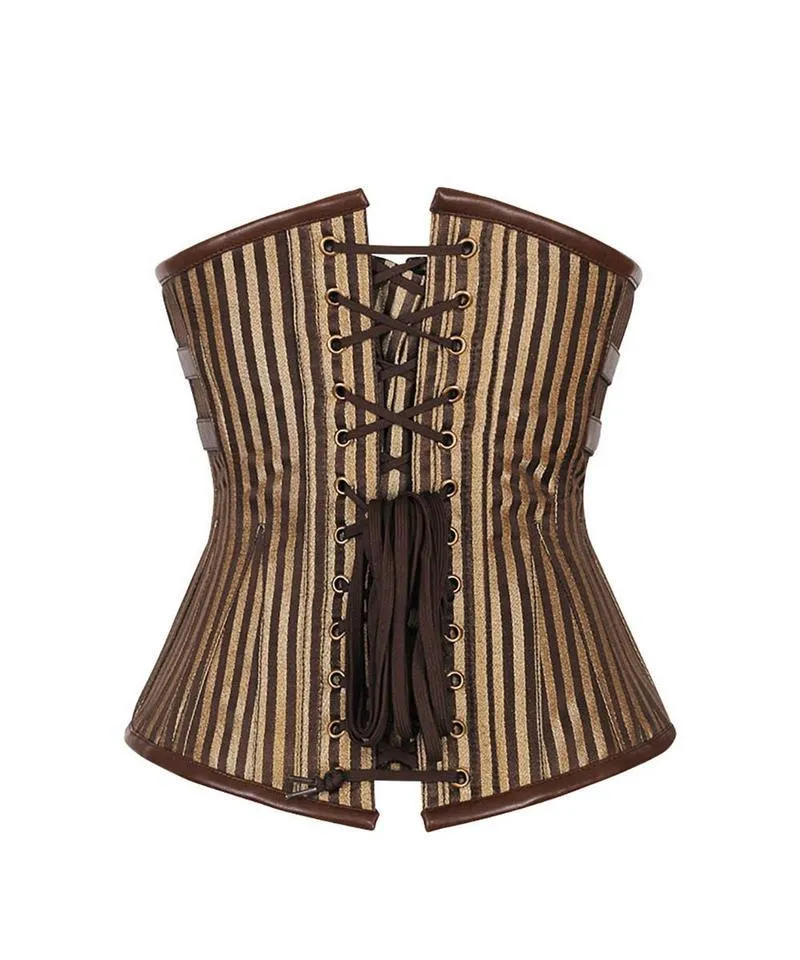 Clint Steampunk Gold Underbust Corset