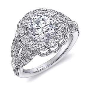 Coast Triple Row Diamond Engagement Ring