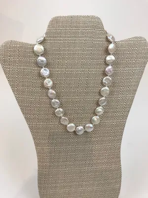 Coin pearl 18” necklace | Resort Wear Jewelry