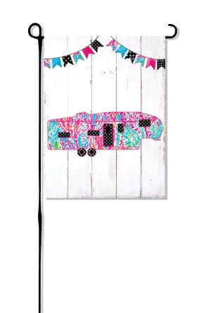 Coral Fifth Wheel (New Design) Camper without words Garden Flag