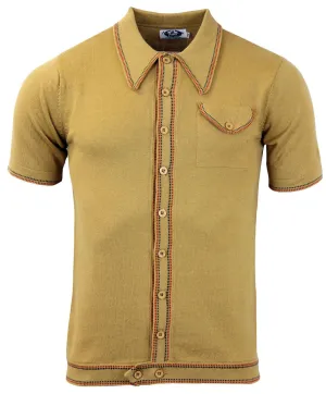 Crawdaddy Polo Cardigan Caramel