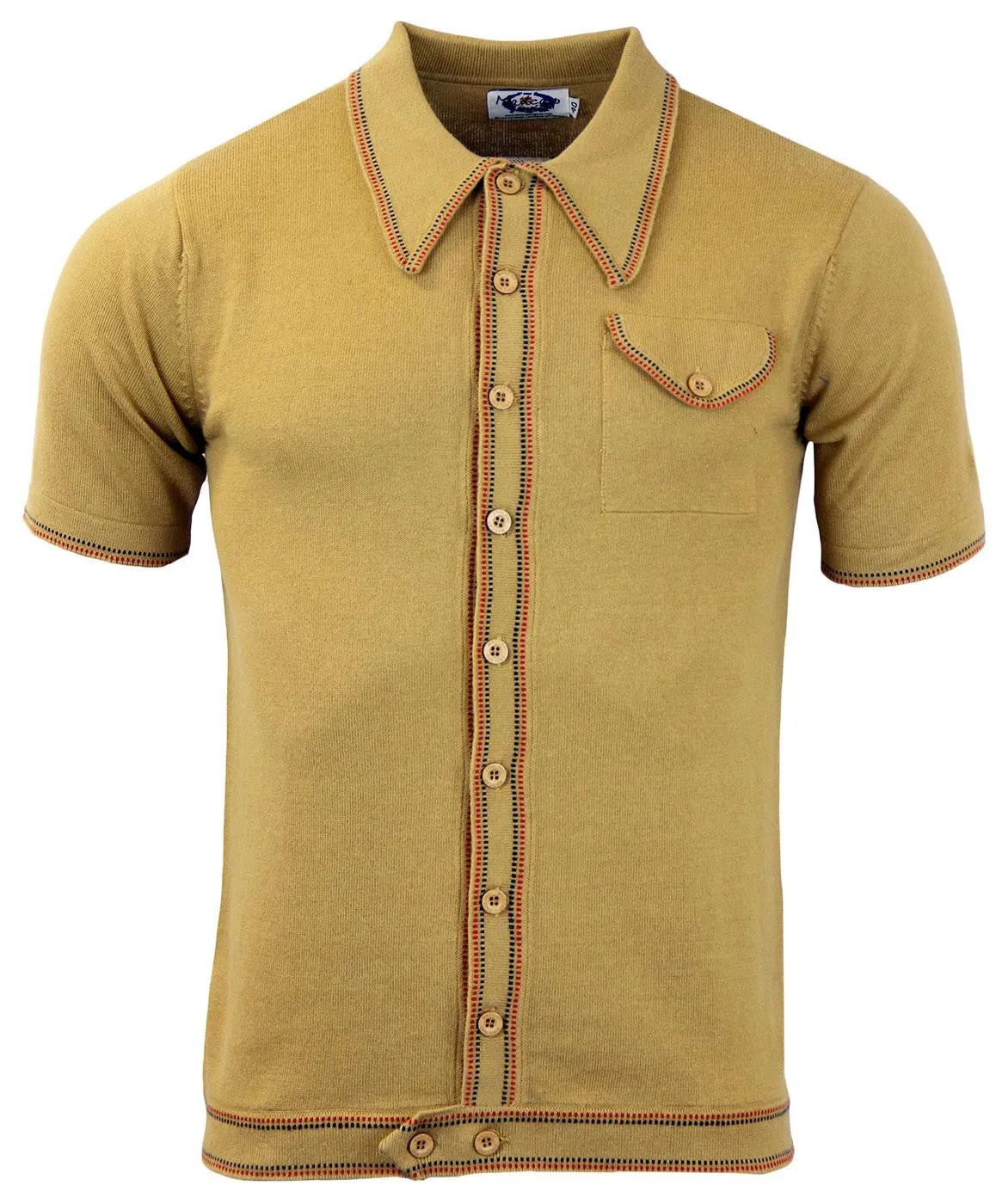 Crawdaddy Polo Cardigan Caramel