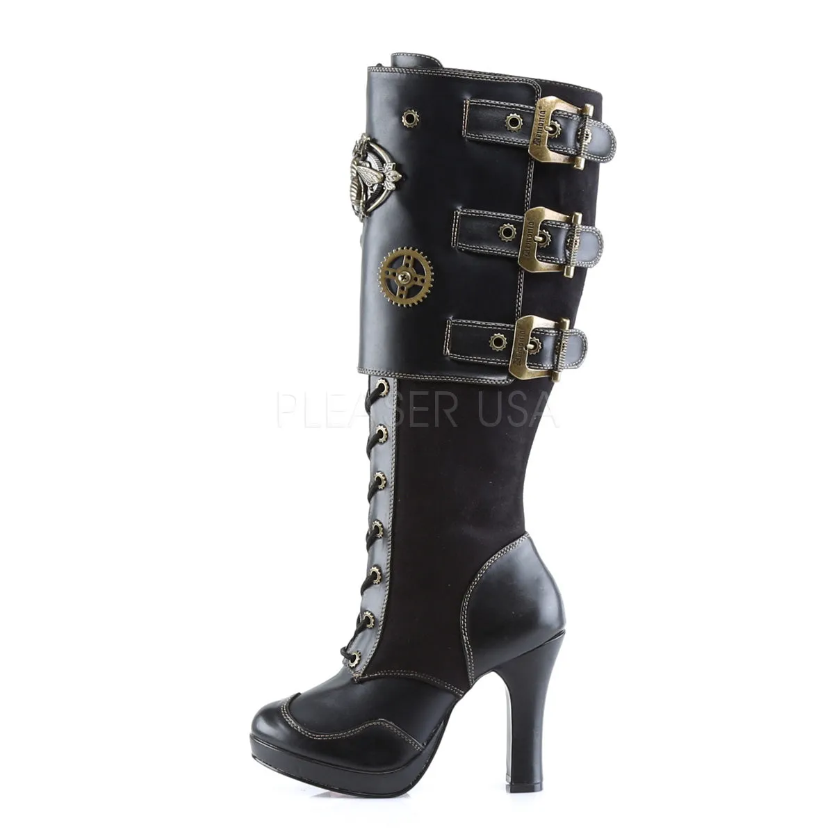 CRYPTO-302  Black Vegan Leather-Microfiber