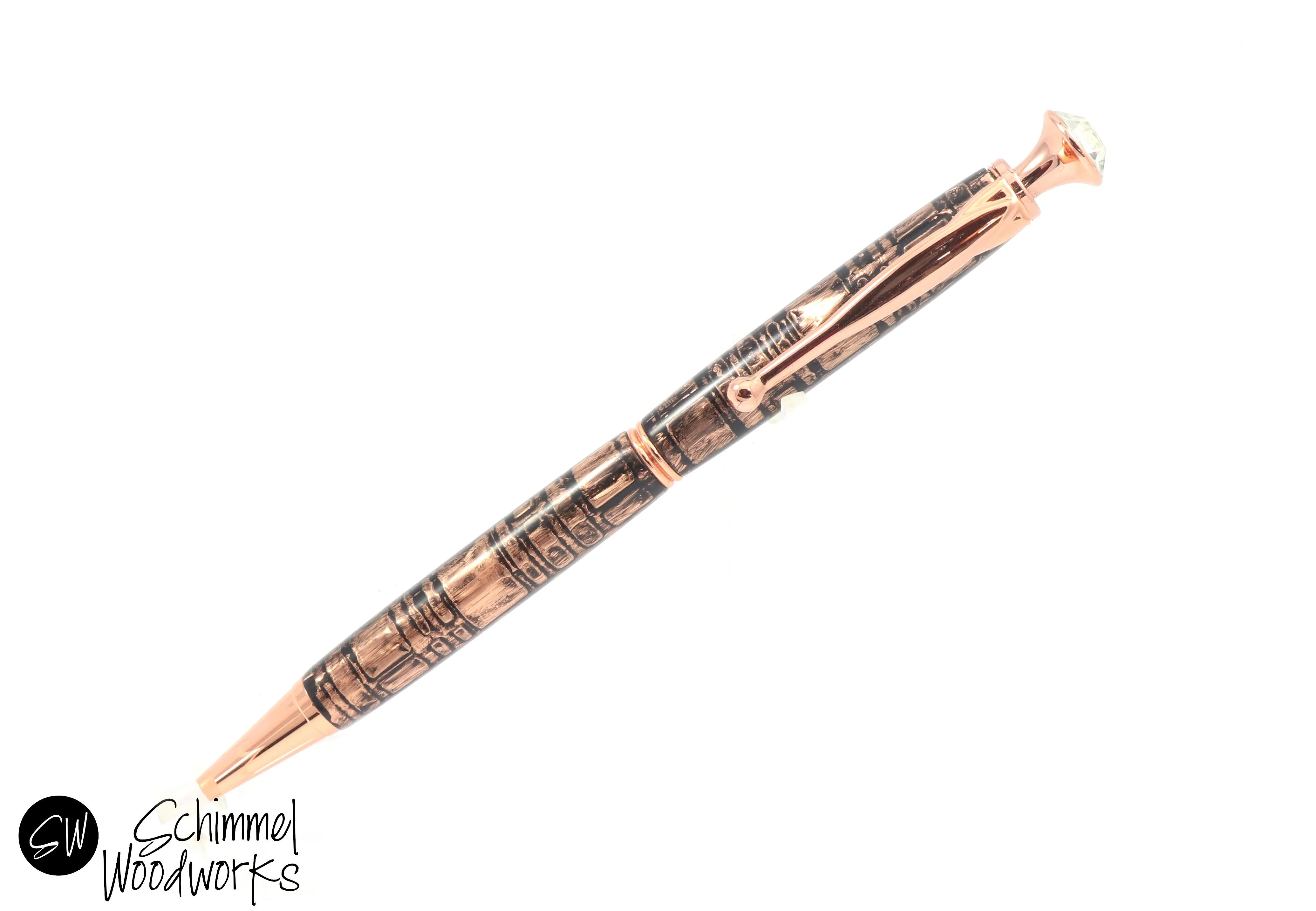 Crystal Topped Twist Pen