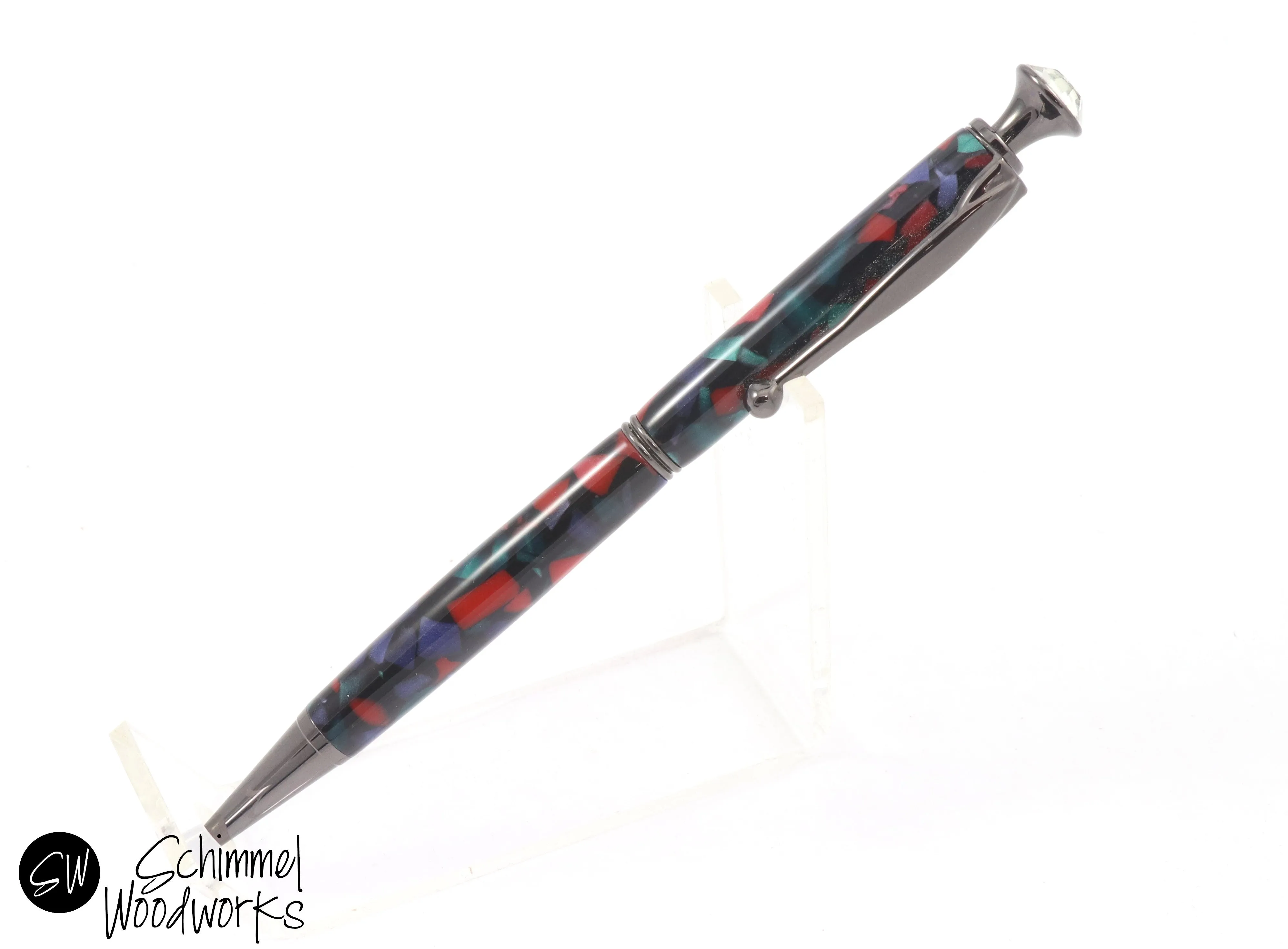 Crystal Topped Twist Pen