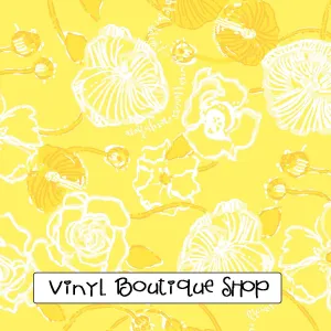 Dahlia Yellow Lilly Inspired Vinyl