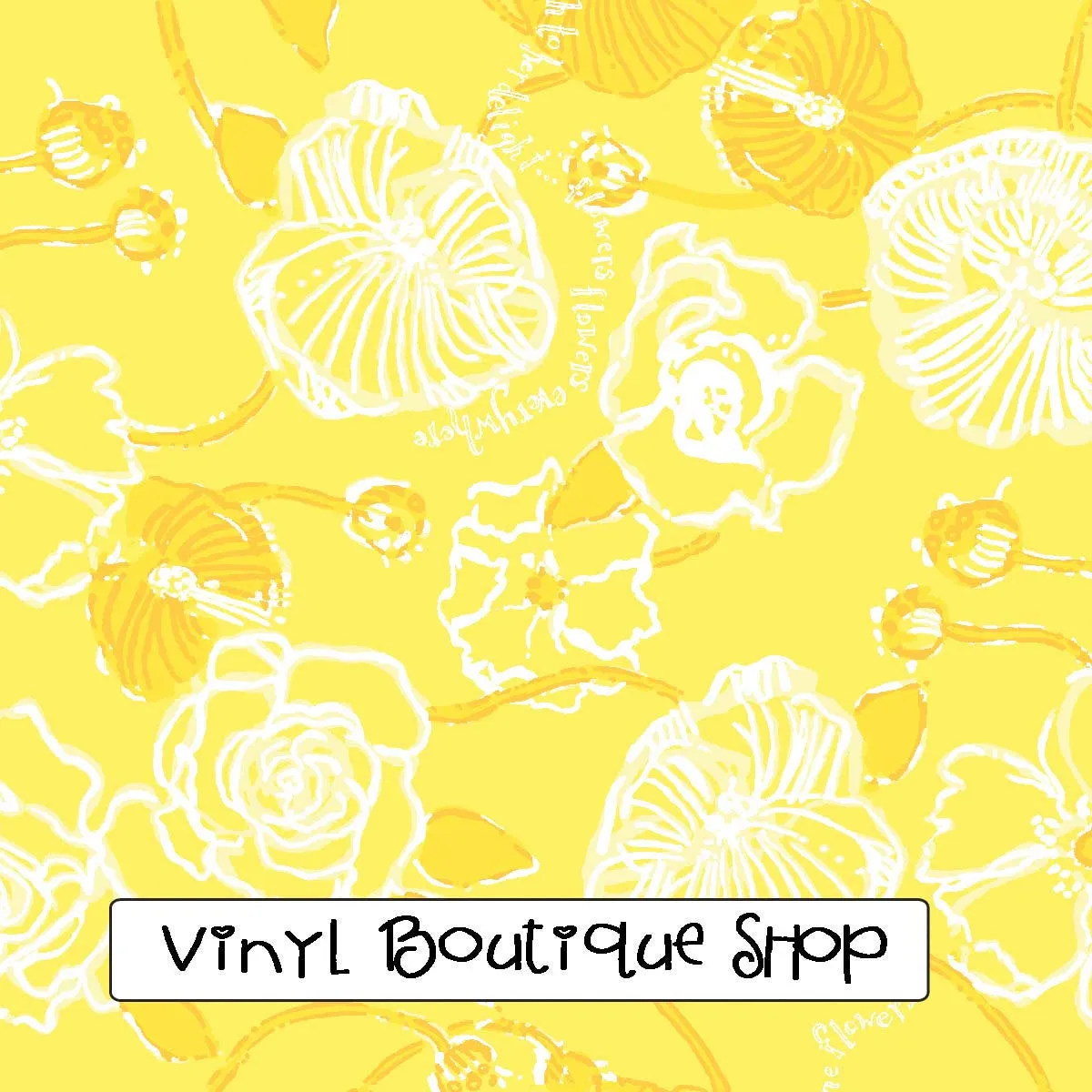 Dahlia Yellow Lilly Inspired Vinyl