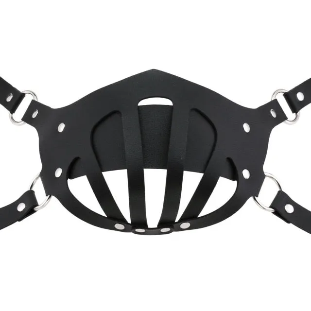 Decopunk Punk Leather Mouth Face Mask