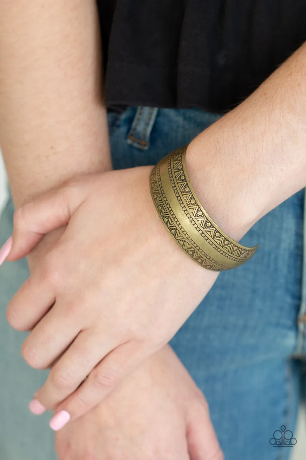 Desert Peaks Brass Bracelet