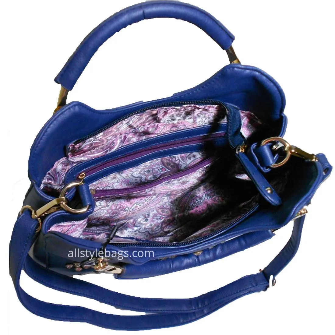 Designer inspired black LOEM Polka Flora Rhinestone Studs Shoulder bag handbag