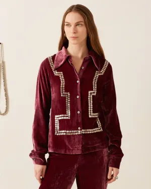 Dolly Plum Velvet Shirt