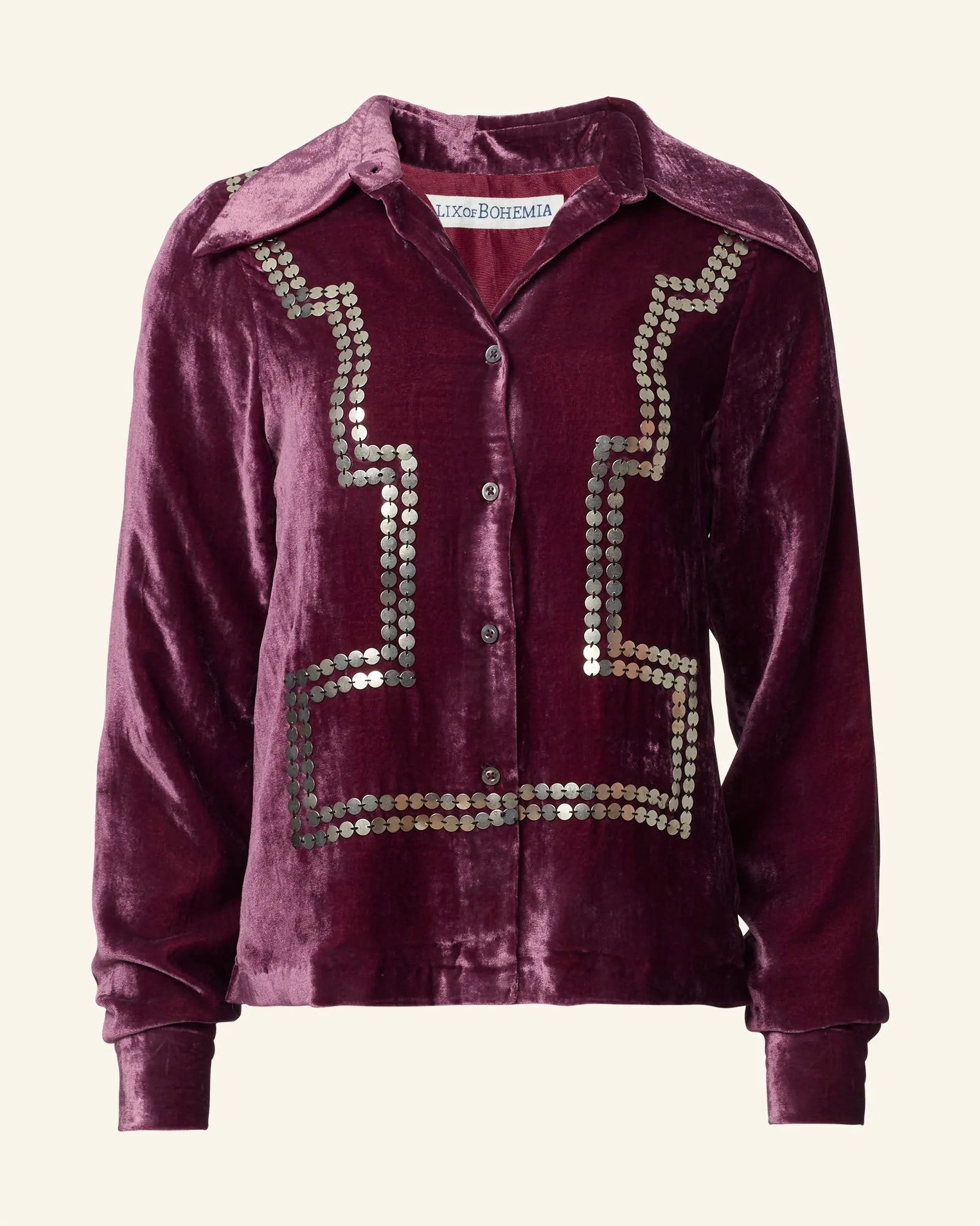 Dolly Plum Velvet Shirt
