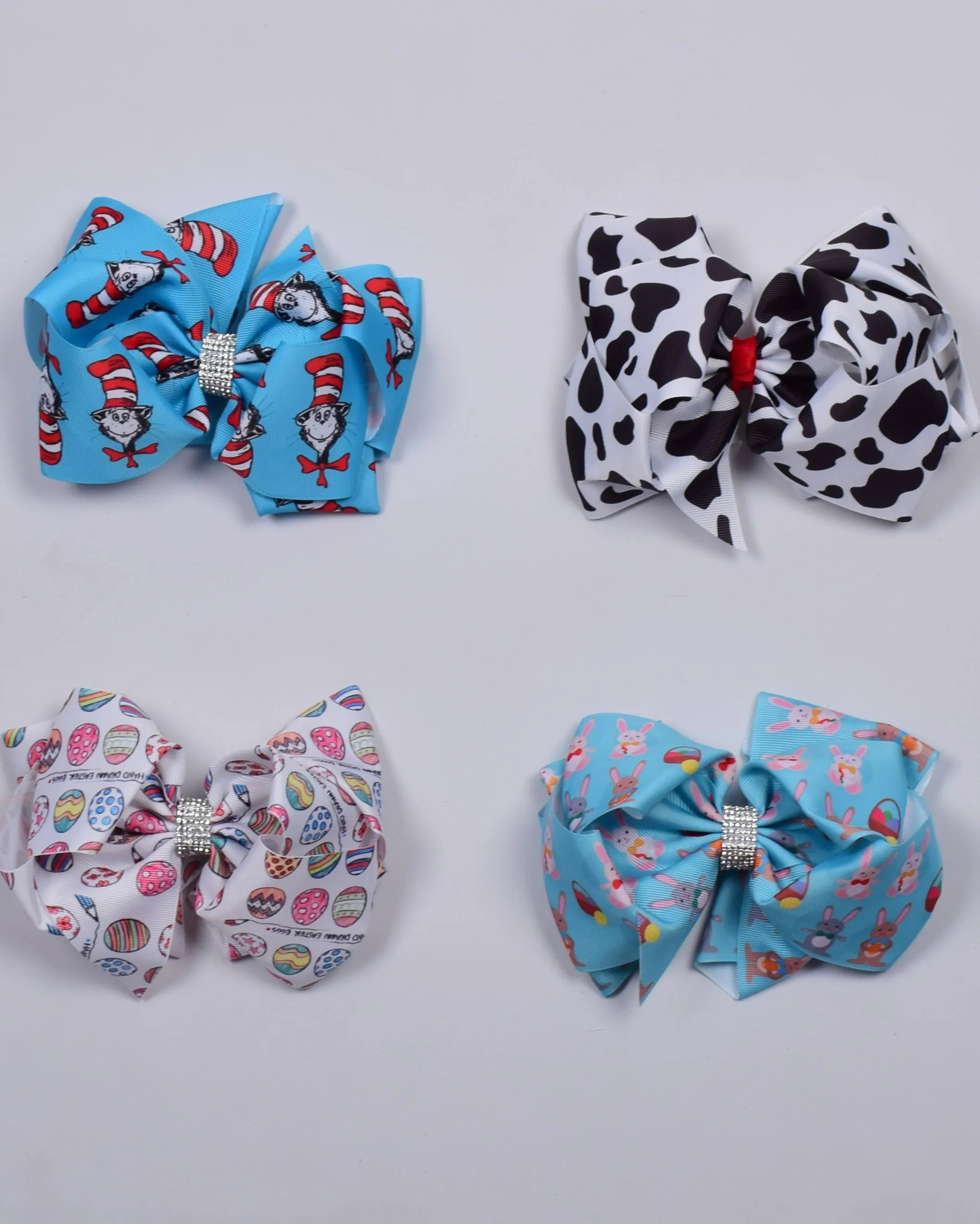 Double Loop 8in Printed Bows
