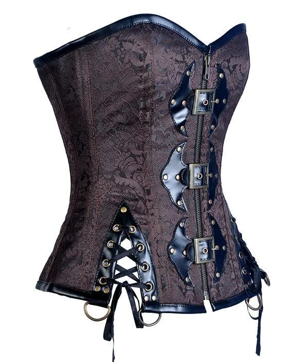 Dwayne Black and Brown Steampunk Corset