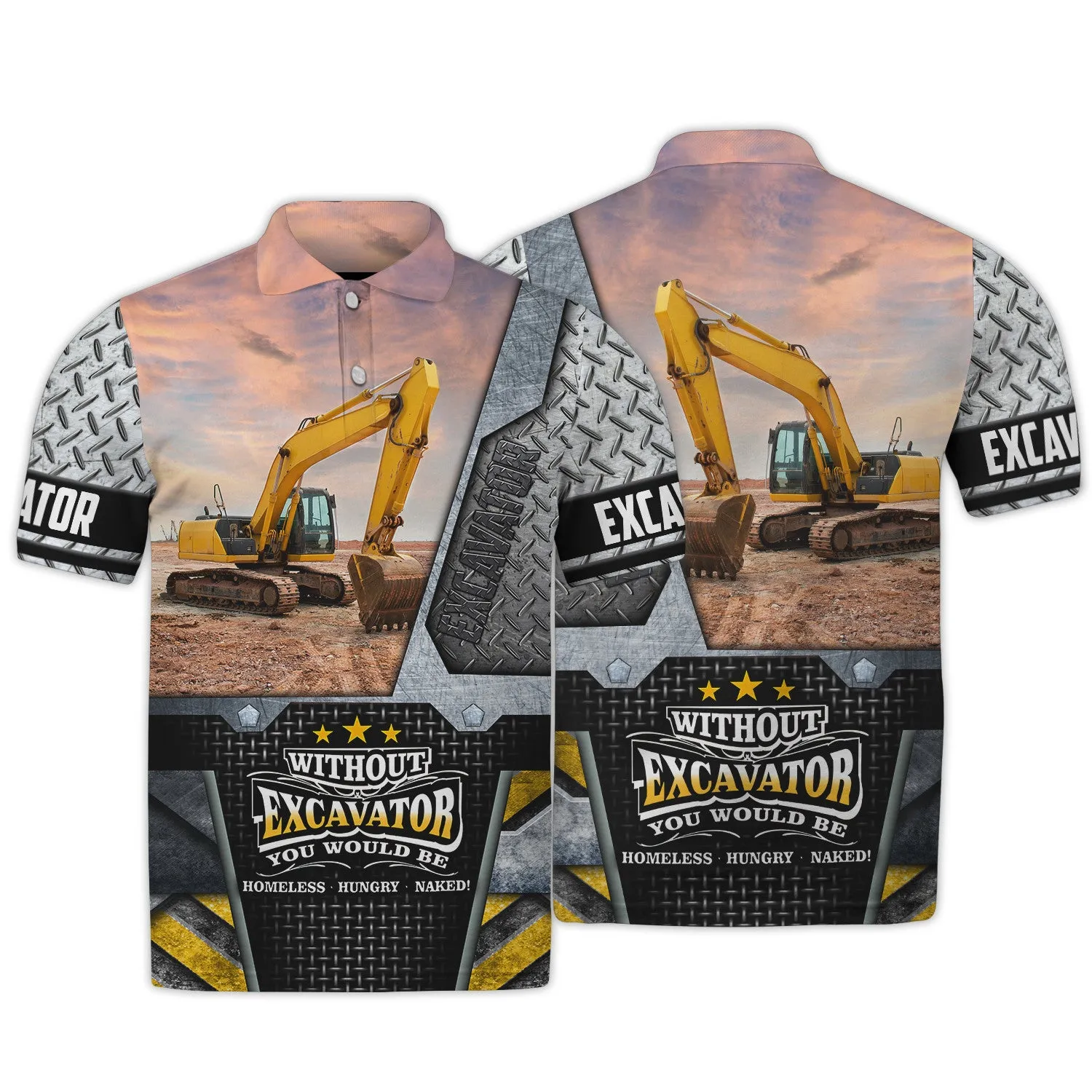 Excavator 3D All Over Printed Shirts 226