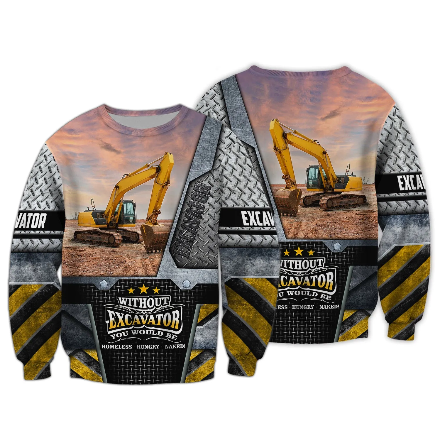 Excavator 3D All Over Printed Shirts 226