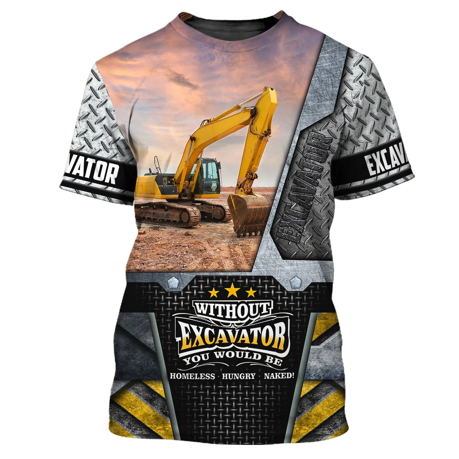 Excavator 3D All Over Printed Shirts 226