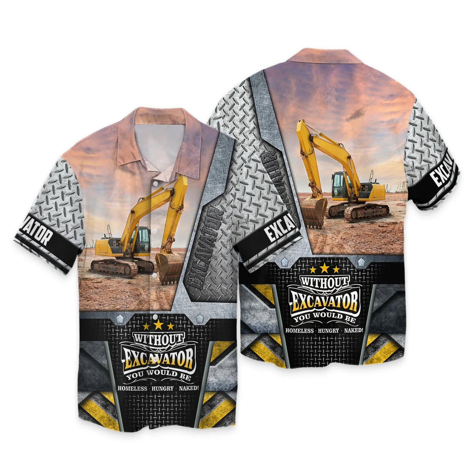 Excavator 3D All Over Printed Shirts 226