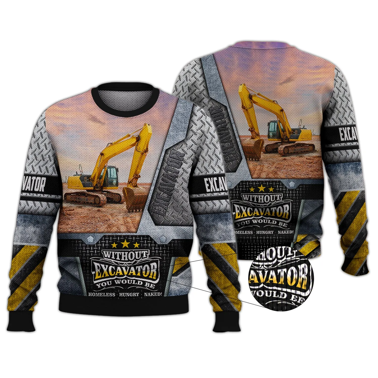 Excavator 3D All Over Printed Shirts 226