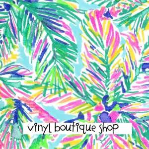 Exotic Garden Lilly Inspired Printed Patterned Craft Vinyl
