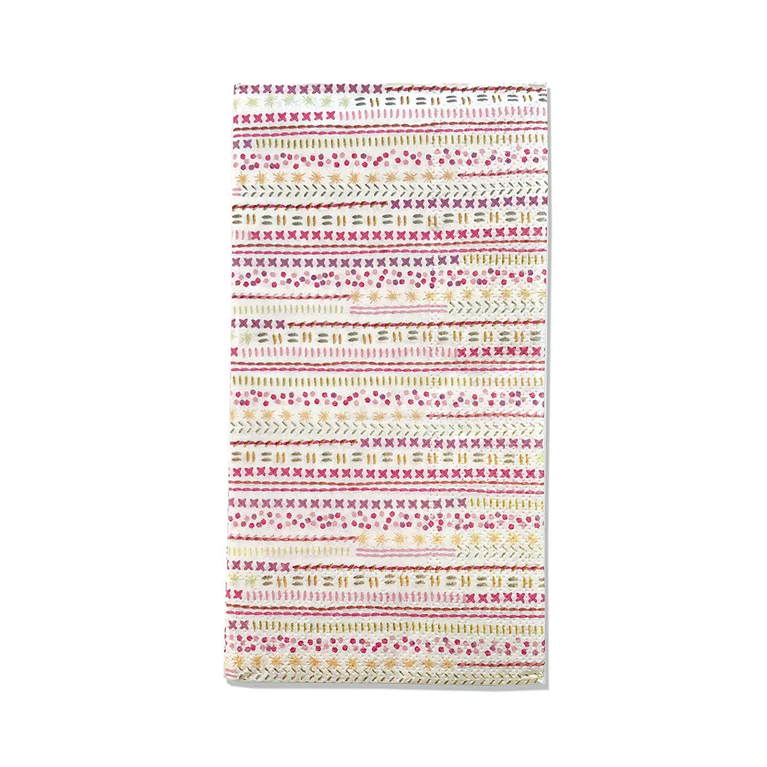 Floral Embroidery Style Paper Guest Towels