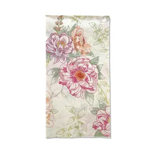 Floral Embroidery Style Paper Guest Towels