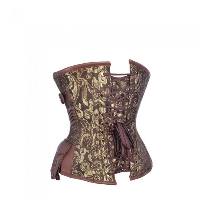 Fowler Golden Brown Steampunk Underbust Corset