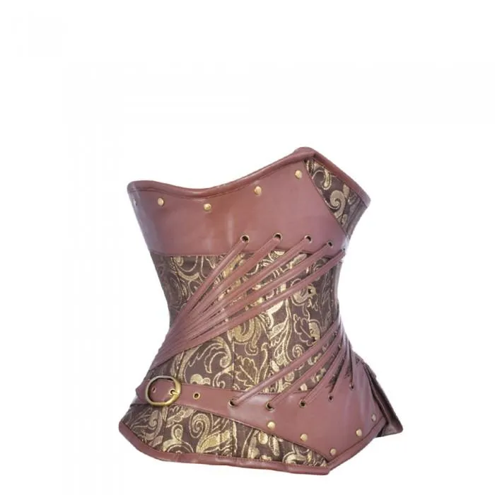 Fowler Golden Brown Steampunk Underbust Corset