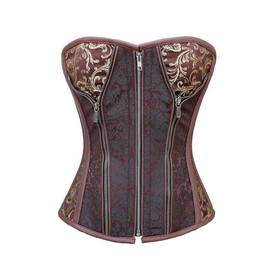 Fraust Steampunk Steel Boned Overbust Corset