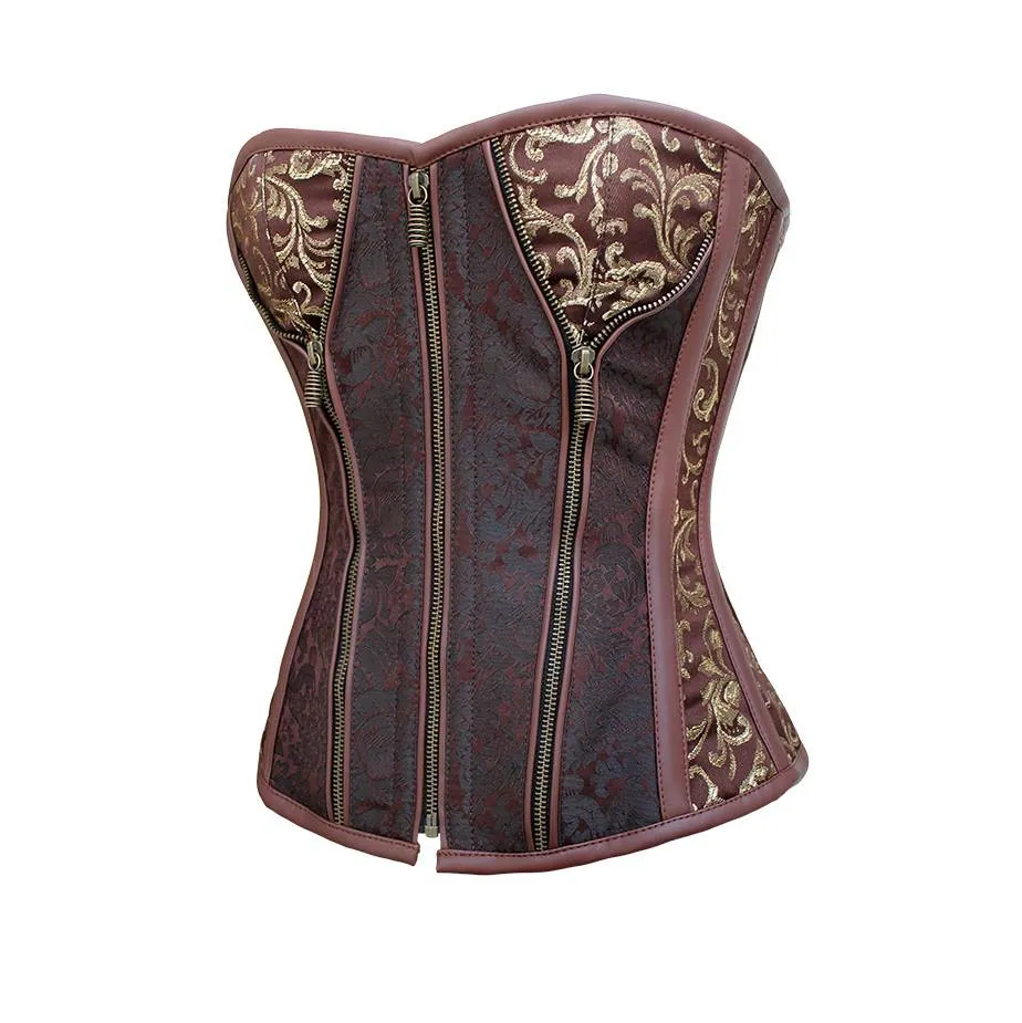 Fraust Steampunk Steel Boned Overbust Corset